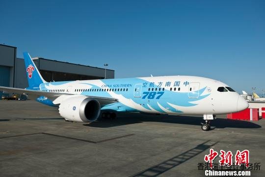 資料圖:中國首傢波音787